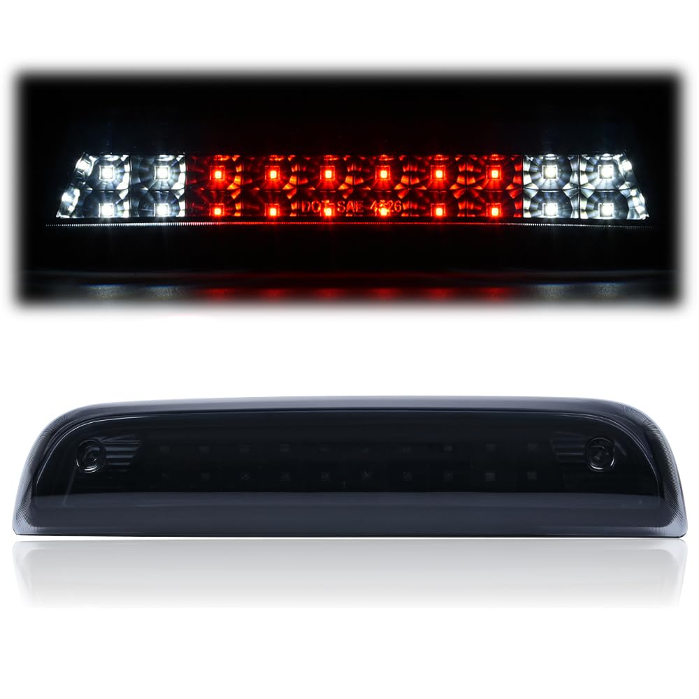 G-PLUS Compatible with Chevy Silverado/Compatible with GMC Sierra 1500 2500HD 3500HD 2014 2015 2016 2017 2018 LED Third 3rd Brake Light Cargo Light Center High Mount Lamp Tail Light (Black Lens)