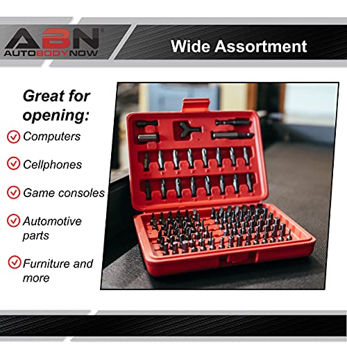 Abn 100 Piece Tamper Security Bit Set Metric And Sae Standard #TOP4