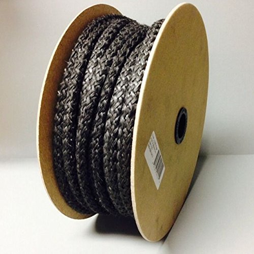 65' Spool 5/8" Black Fiberglass Rope Gasket AW Perkins 157 Wood Stove Door Seal