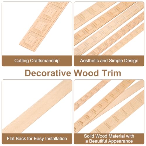 Molduras de madera sin terminar con relieve premium de 18 mm para proyectos de ebanistería 4