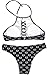 Cupshe Fashion Women's Black Lace Up Halter Padding Bikini Set (M), Black
