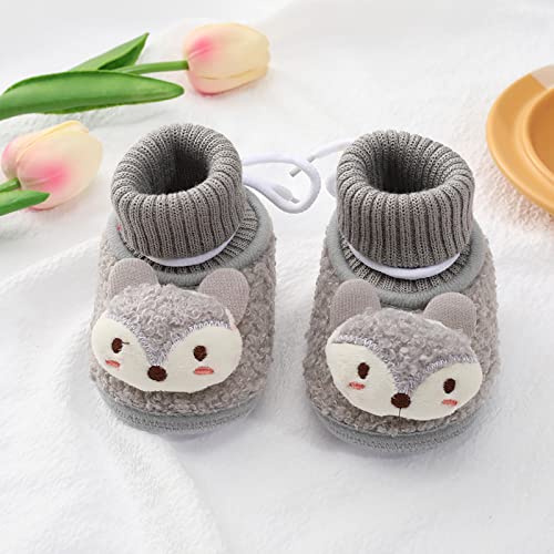 Little Boys Ankle Shoes Baby Girls Boys Warm Shoes Soft Booties Snow Comfortable Boots Infant Toddler Warming Set4