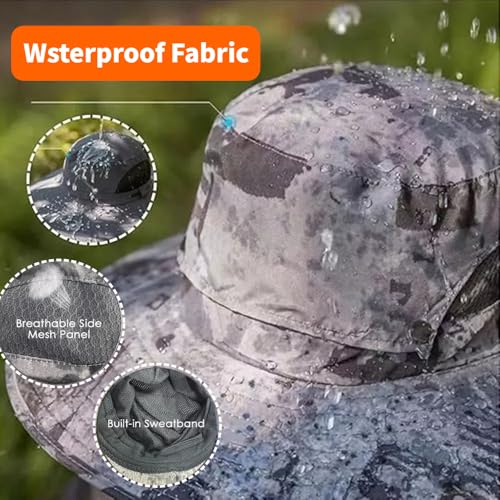 Image of Solar Fan Hat for Men Women,UPF50+ Wide Brim Sun Hats with 2 Built-in Solar Powered Fans for Fishing Outdoor Activities