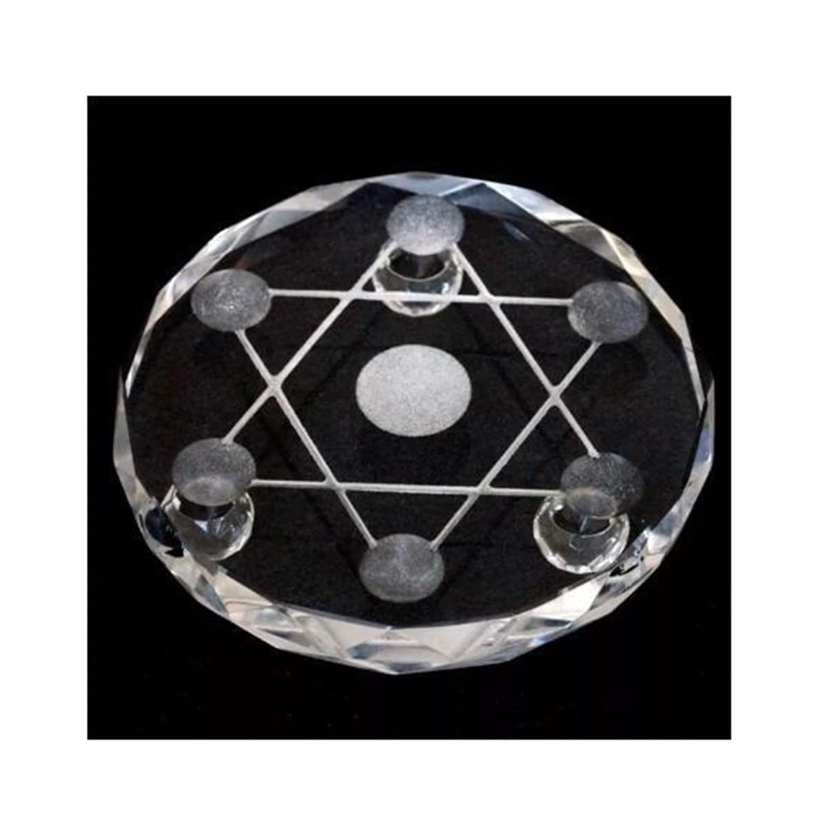 Soporte de Esfera Bola Cristal Cuarzo de 150mm con 7 Placas Estrella