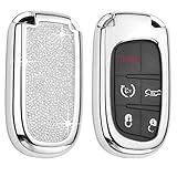 Royalfox 3d bling shiny rhinstone girly 3/4/5 buttons key fob case cover skin for Jeep Grand...