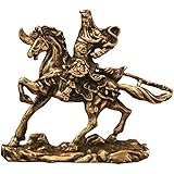 STOBOK 1Pc Vintage Brass Horse Statue – Retro Riding Horse Sculpture for Home & Office Decor, Artistic Desktop Accessory, 2.04 x 1.88 x 0.78 Inches