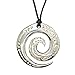 Kiwi Maori Anhänger Eingravierte Spirale von Neuseeland aus Zinn (Pewter) von Hand Gegossen