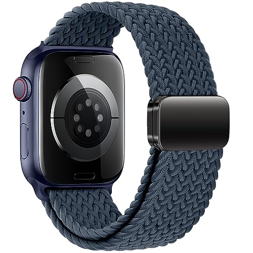 Image of Mazoft Braided Bands With Magnetic Clasp Compatible with Apple Watch Band 38mm 40mm 41mm 42mm 44mm 45mm 46mm 49mm;Nylon Sport Loop Strap for iWatch Ultra 3 & 2 Series 11 10 9 8 7 6 SE 5 4 3 Women Men