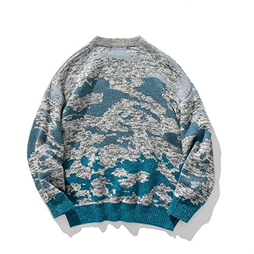 (Wool) Sweater Men Camo Casual Winter Knitted Sweater Pullover Mens O-Neck Sweater Sweater