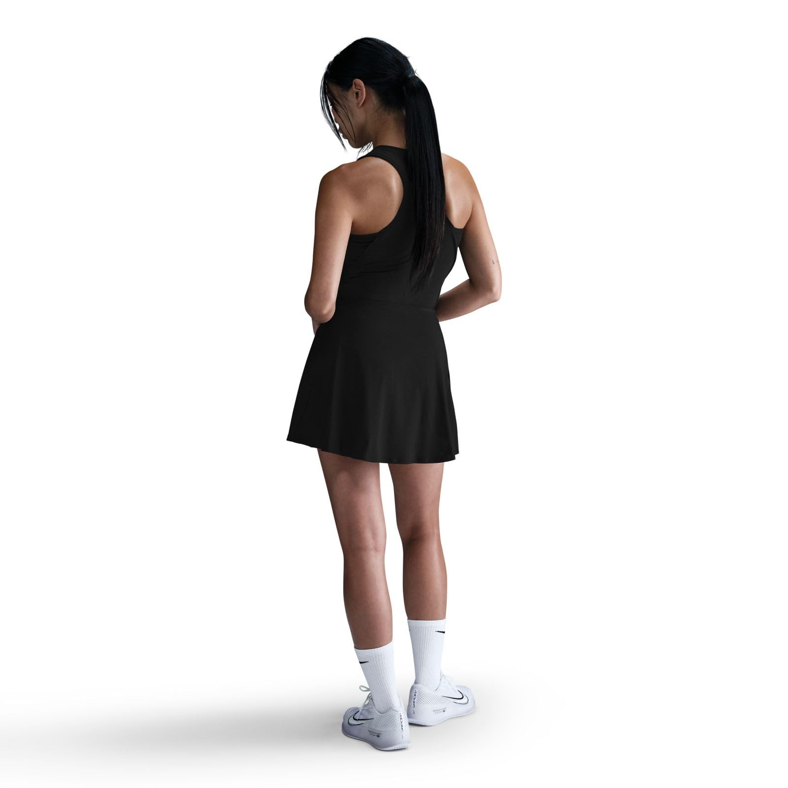 Nike Falda de Tenis para Mujer DF Vcty Mrregflcy, Color Negro/Blanco, L
