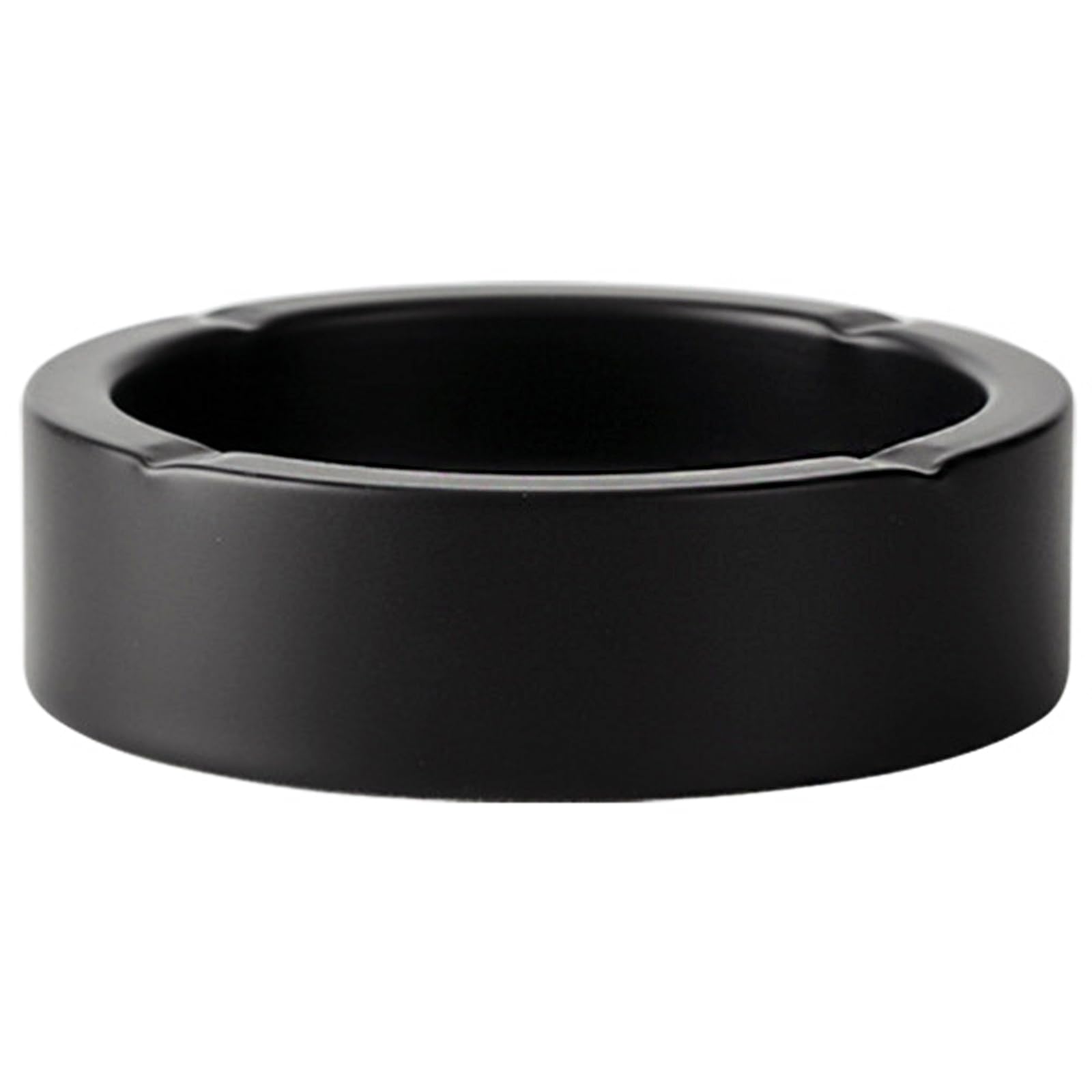 Eastrise Stainless Steel Ashtray, Thickened Ash Tray with Cigarette Holders, Modern Cigar Ashtray, Windproof Outdoor, Portable Garden Ashtray for Home, Bar, Patio, Office (Black)