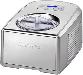 Cuisinart Ice Cream and Gelato Maker | Makes Ice Cream, Gelato, Sorbet, Frozen Yoghurt in 40 Minutes | No Need to Pre-Freeze Bowl | Stainless Steel | ICE100BCU