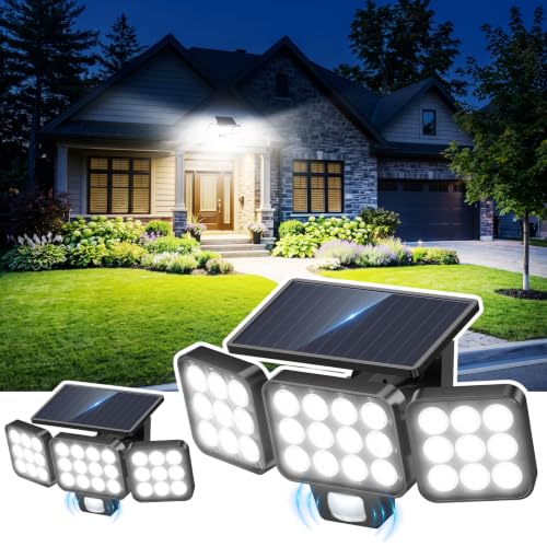 GEARLITE Solarlampen für Außen mit Bewegungsmelder 2 Stück, 120 Groß LEDs, Superhelle...