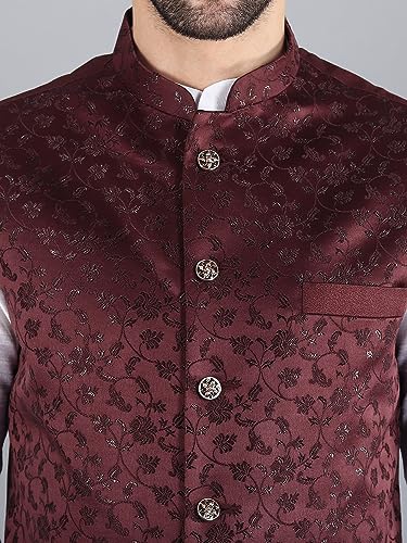 Image of Uri and MacKenzie Men's Silk Blend Kurta Pajama with Designer Ethnic Nehru Jacket /Modi Jacket