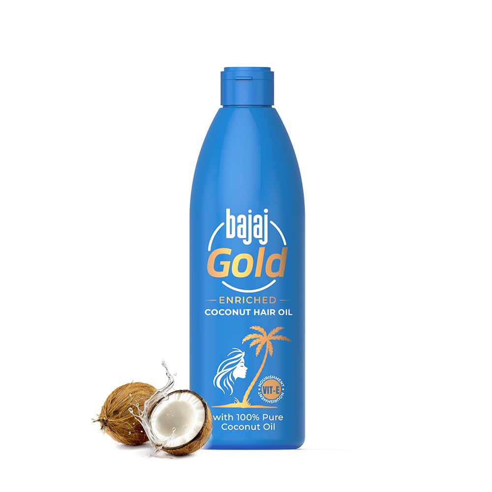 Bajaj Gold Coconut Hair Oil, Enriched With Vitamin E, 500ml