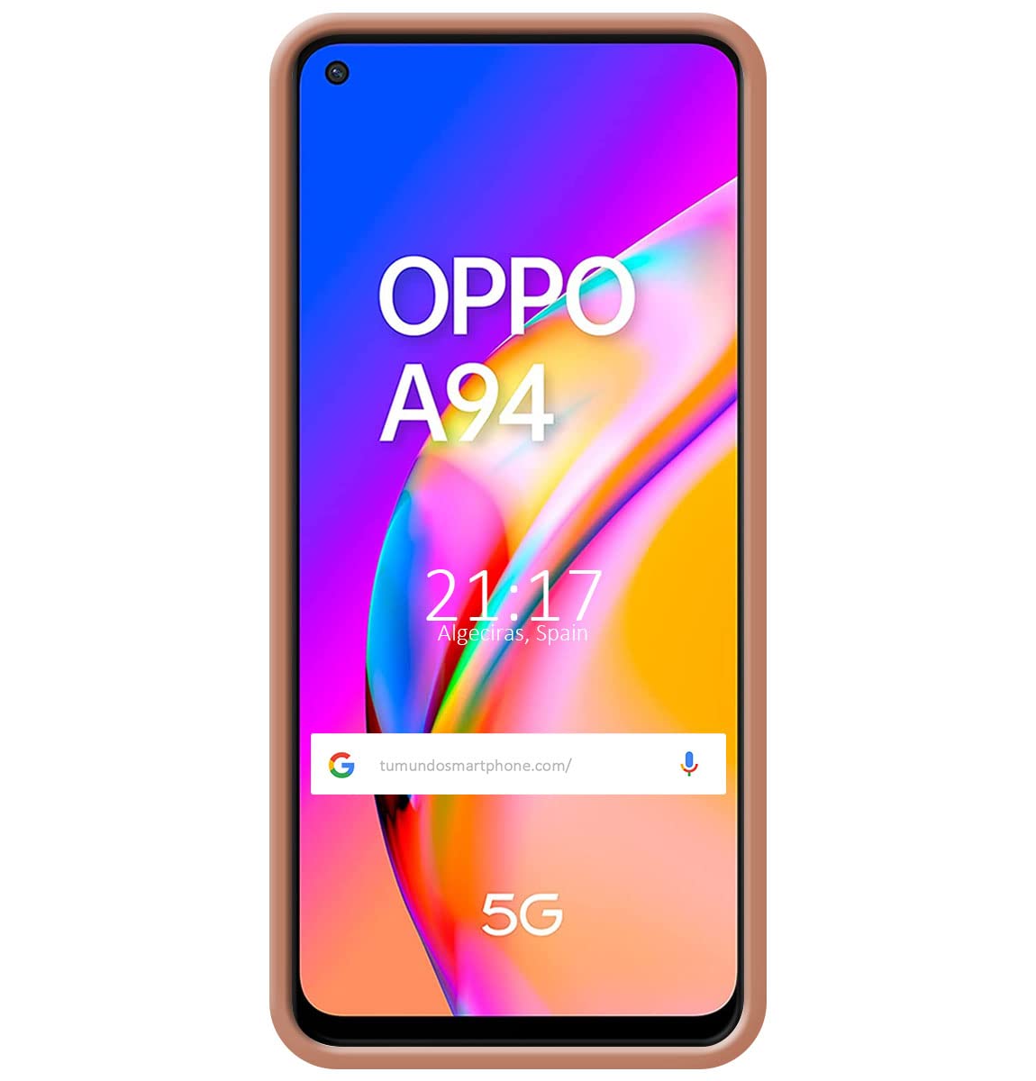 Custodia Personalizzata Per Oppo A94 5G – Gel Trasparente Antiurto Con Stampa Foto E Ciondolo Rosa Fucsia - 4