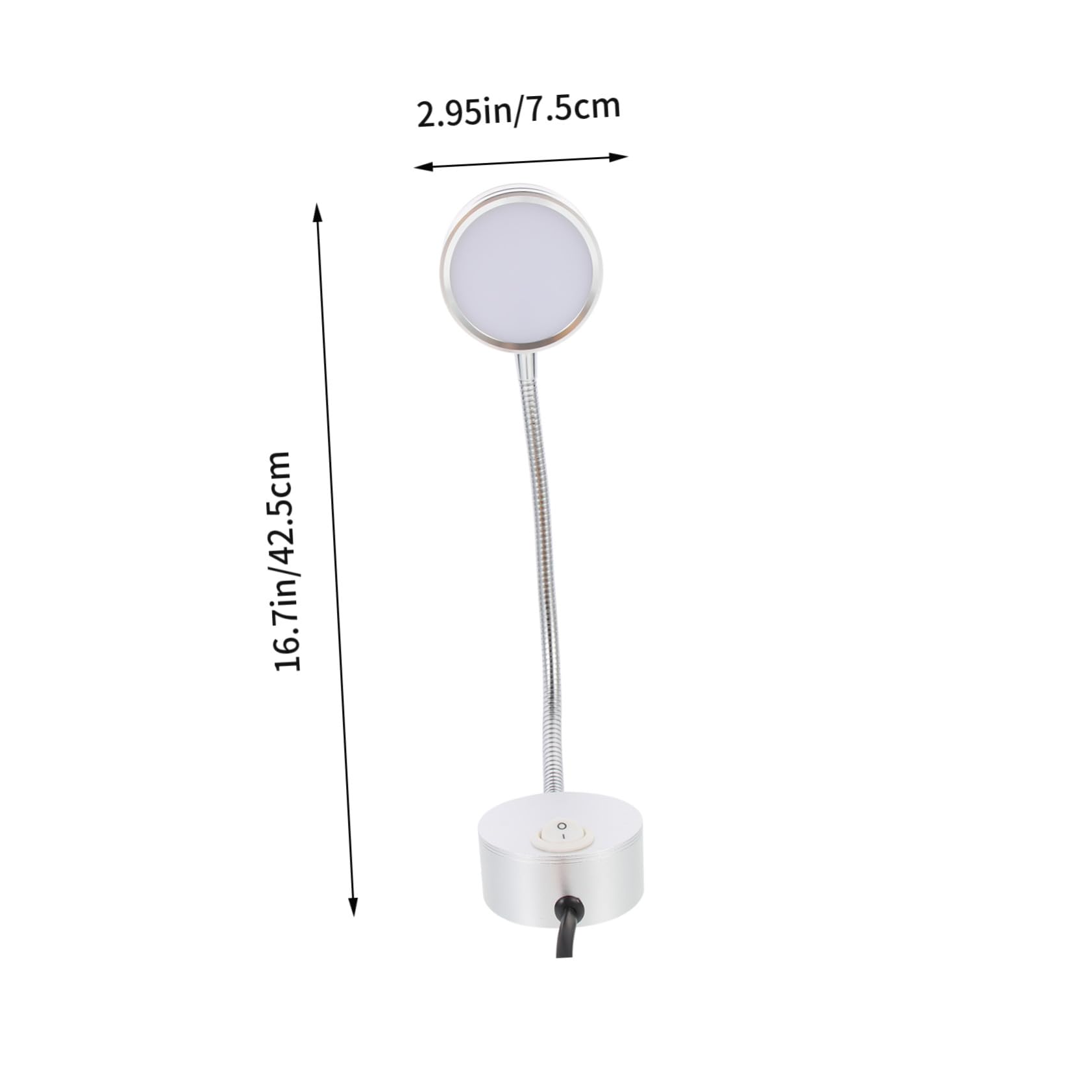 Lámpara de Lectura LED de Montaje en Pared para Cama | Aluminio Plata, Uso Sencillo, Estilo Simple y Elegante, para Cocina y Bar