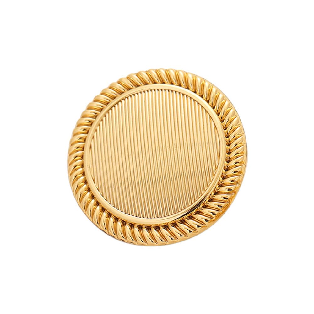El botón, 10 Piezas de Rayas Doradas, for Ropa Mujer o Hombre, cárdigans(20mm)