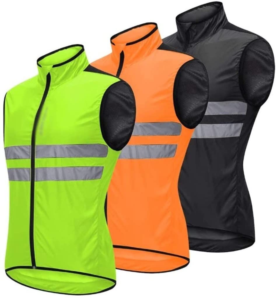 Chalecos reflectantes de alta visibilidad, traje deportivo reflectante de poliéster, chaleco reflectante de seguridad for hombres y mujeres, chaleco de ciclismo, chaleco ligero for correr, chaleco de