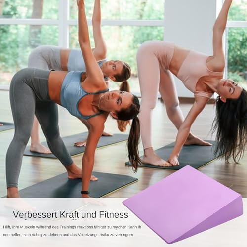 Yoga blokken | oefeningen voetwiggen - schuimwigblokken kuitstrekkers - squat wedges - voetwiggen, schuimwigstretchblokken, wigblok voor balans en kracht - Afbeelding 5
