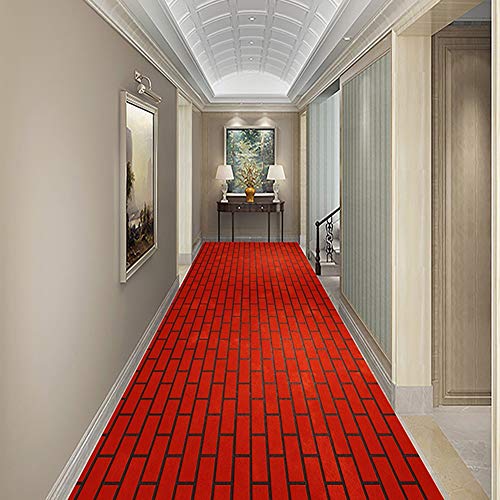 Tapis de passage haut de gamme en polyester brique 3D moderne résistant et ajustable - 3