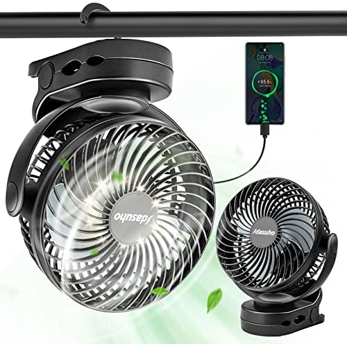 Simpeak Ventilatore USB Ricaricabile Da Campeggio E Scrivania - 10000mAh, 3 Velocità, Telecomando, Nero - Foto 11