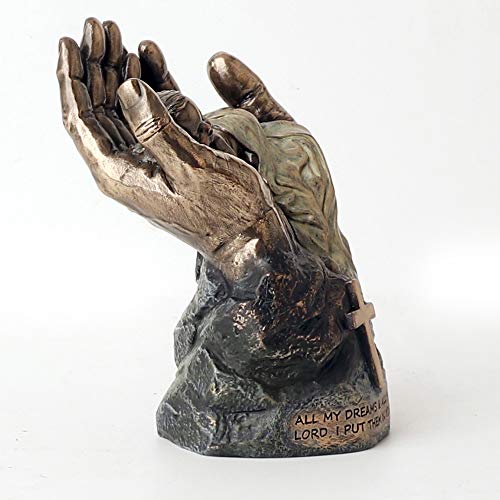 Estatua de bebé descansando en manos del Señor 11.43 cm miniatura 6