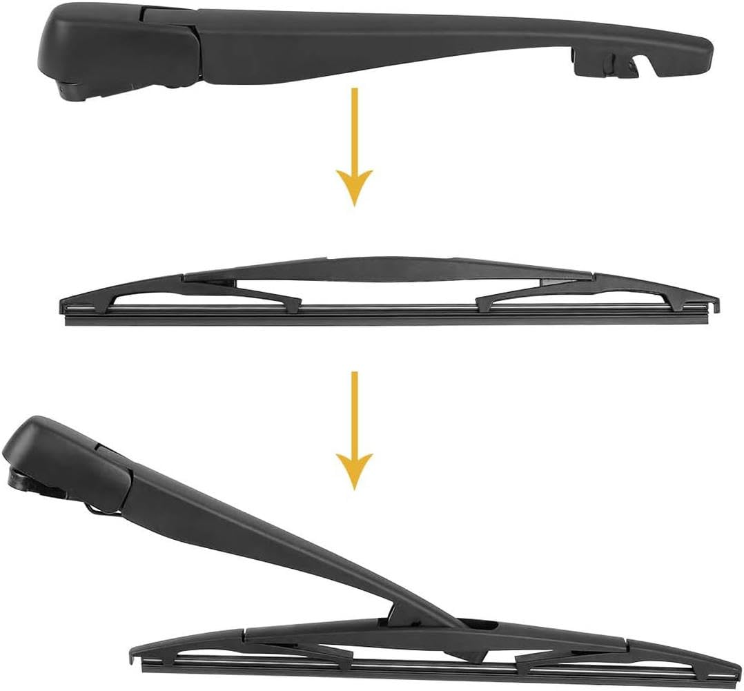 Rear Wiper Blade & Arm For Mitsubishi Outlander 2007-2015 – 12 Inch, Easy Install, 1-Year Warranty