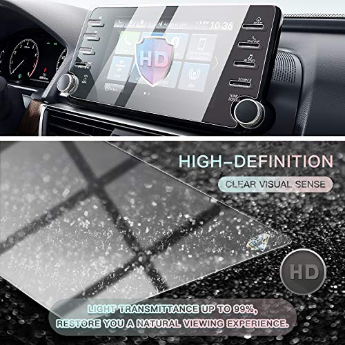 Image of CDEFG Car Screen Protector Center Control Navigation Touchscreen Protector for 2018-2021 2022 Accord Sport EX EX-L Touring, Tempered Glass HD Scratch Resistance (8-inch Clear)
