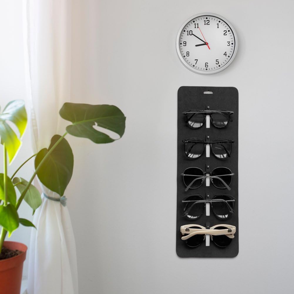 Hängender Sonnenbrillen-Organizer, Wand-Brillen-Halter, Brillenaufbewahrung mit 5 Taschen, wandmontierter Brillenhalter für Zuhause