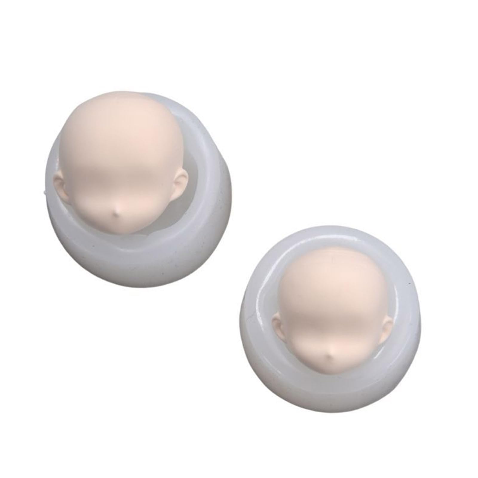 Msioytog Multiple Use Silicone Face for Clay Doll Head Fondant Decorations and Craft Clay Doll Head