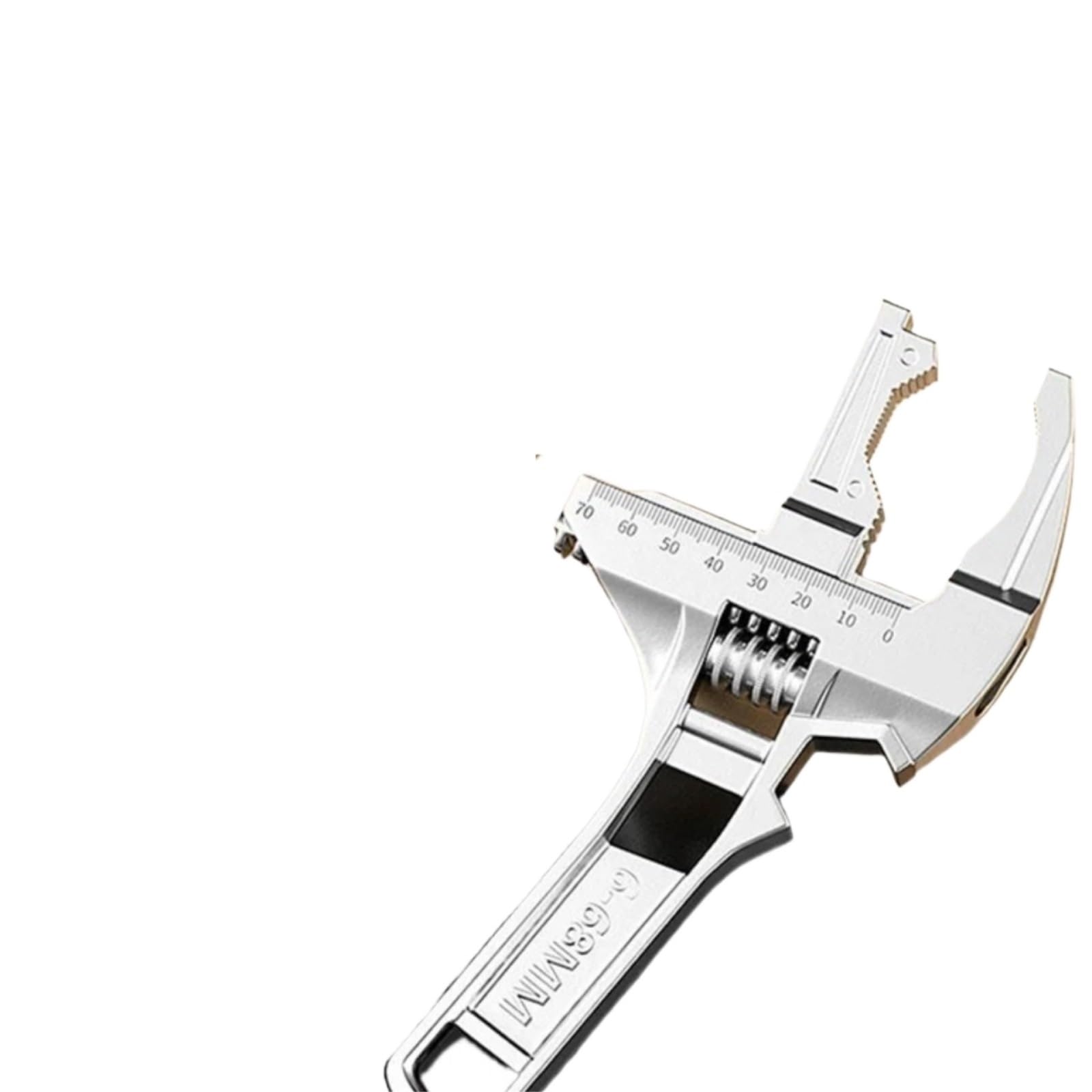 AYYSSM 6-68mm Adjustable Spanner Wrench, Universal Heavy Duty Pipe Nut Hand Tool(Silver)