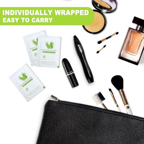 Image of 50 Makeup Remover Wipes Bulk Individually Wrapped Travel Makeup Wipes