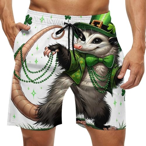 Beach Shorts for Men Cartoon Cute Capybara Hawaiian Swim Board Shorts Mesh Lining Swimming Trunks Pocket