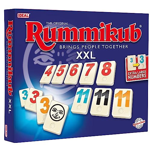 Rummikub | Ideal | XXL - Le jeu de société d'Ideal | Jeux familiaux | 2-4 joueurs | À partir de 8 ans