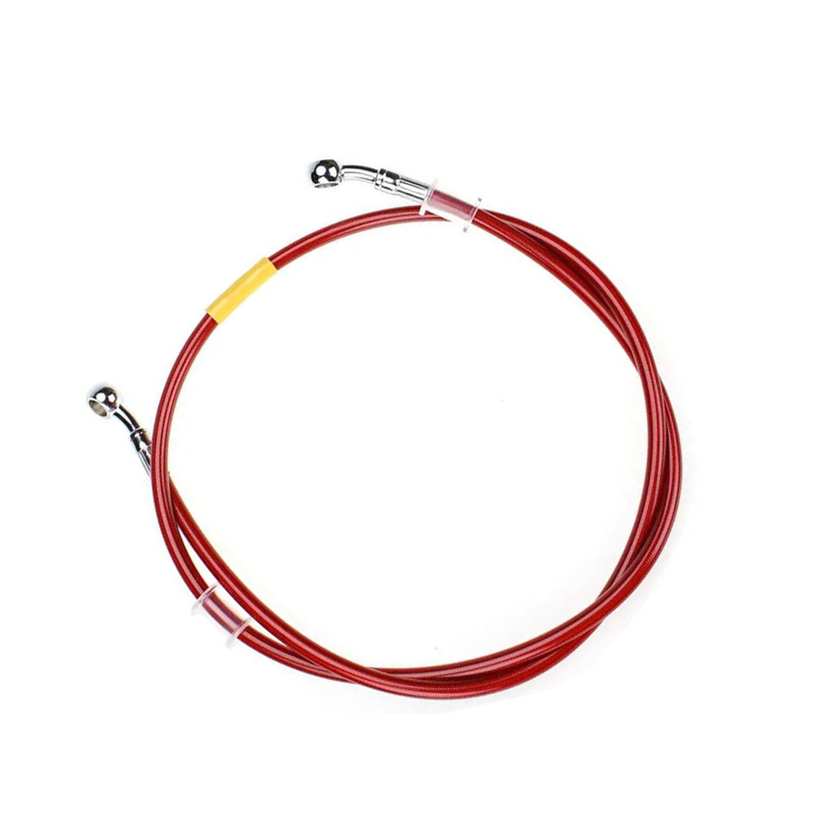 Shqxd Black- Silver Hydraulic Brake Hose For Suzuki For Kawasaki For Y-Amaha Motorcycle 400Mm-2200Mm 10Mm 28° Banjo Brake Hose Hydraulic Line Cable Braided Oil Pipe(130Cm)
