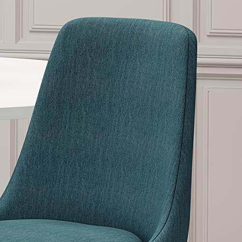 Christopher Knight Home Dawn Modern Fabric Dining Chairs, Teal, 23.75D X 19.25W X 35.25H In (Set Of 2) #TOP23