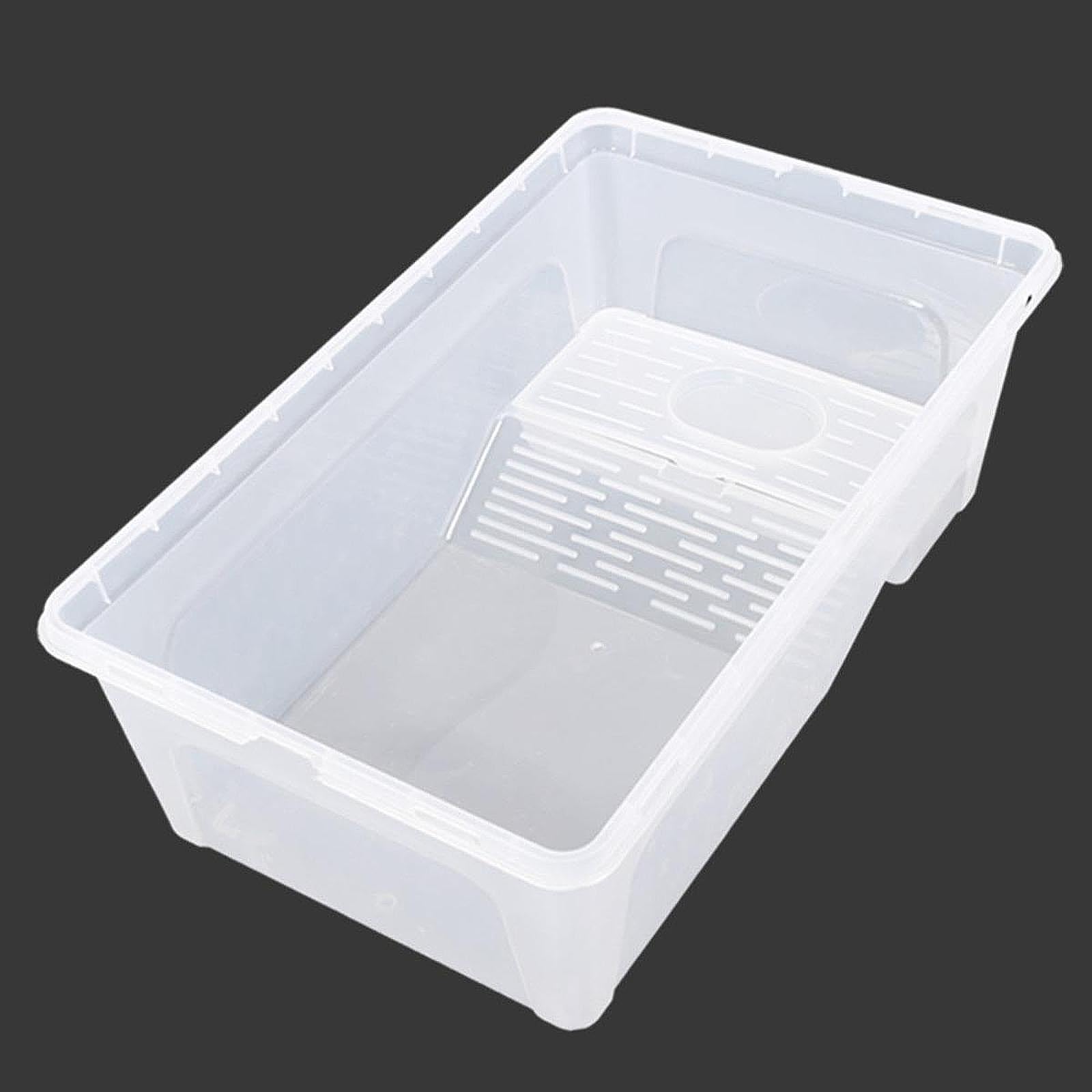 Generic Terrario per Tartarughe, Habitat per Rettili, Facile Da Pulire, Area di Incubazione, Scatola per Rettili, Contenitore Espositivo per Rane, XL