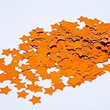 Orange Star Confetti,Foil Glitter Table Confetti,Sparkling for Party Decorations(1.76 OZ)