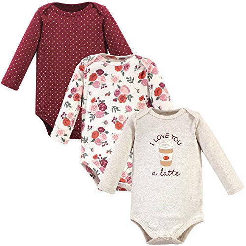 Image of Hudson Baby Baby Girls' Cotton Long-sleeve Bodysuits 3-pack