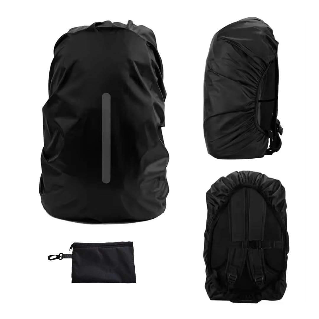 Txeouse Lot De 2 Housses De Pluie Pour Sac à Dos 30-40 L – Imperméable, Réfléchissante, Polyester 190T – Randonnée, Camping, Vélo