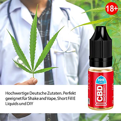 CBD Liquid Shot 100mg von KDM Liquids® GeschmacksNeutral mit Zertifiziertes CBD Base mit Reinheit von 99,5% - 10 ml… – Bild 4