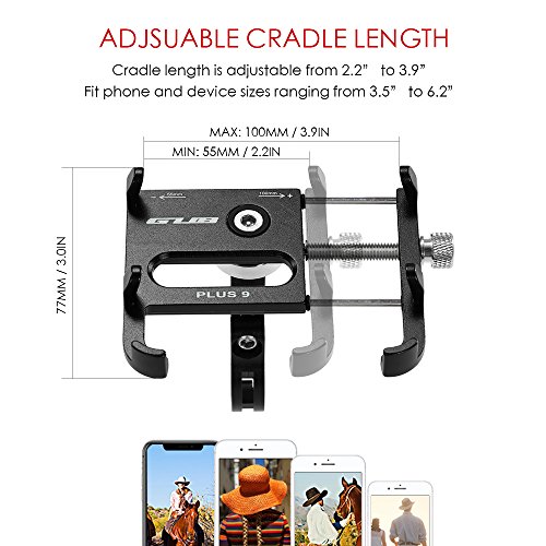 DECDEAL Bicicleta Suporte de Montagem em Telefone 360 ​​° Rotatable Titular Alumínio Ajustável Guiad