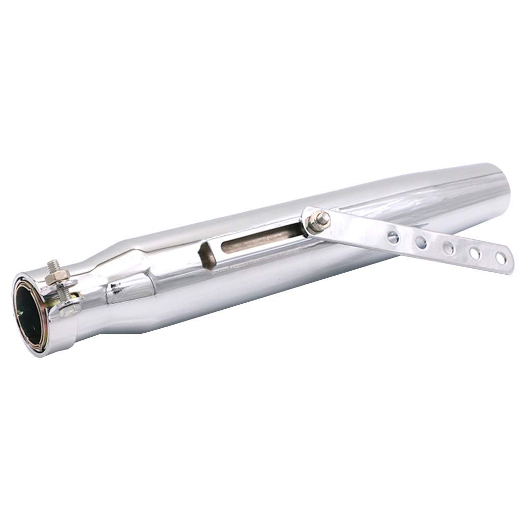 Motorrad Auspuff Schalldämpfer Auspuffrohr für Honda CG EN125 XL883 1200 (Silber)