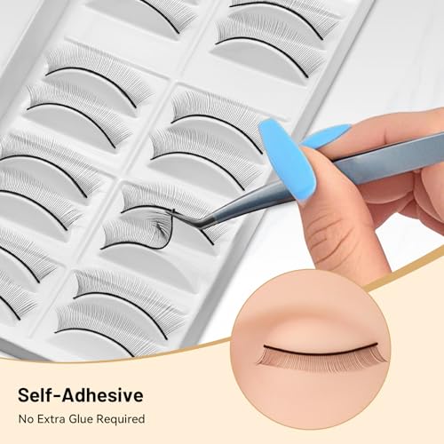 Kit extensions de cils avec tête de mannequin et 10 paires pour débutant