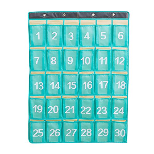 NOTAG Organizadores colgantes para teléfonos celulares, 30 Bolsillos Almacenamiento de calculadora Organizador de Pared Colgante