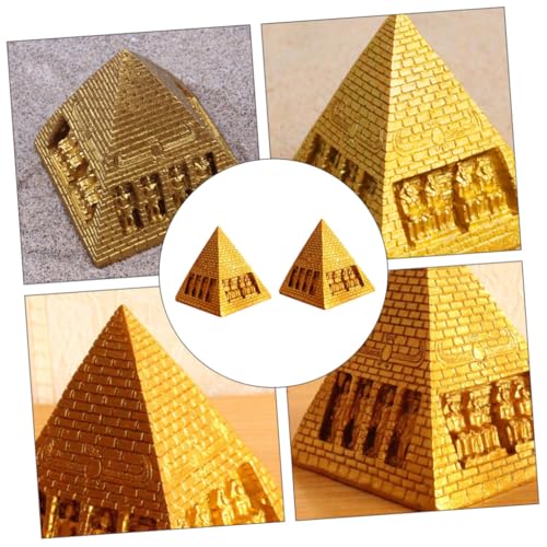 Pyramide en résine dorée, le cadeau de décoration idéal pour le bureau - 4
