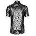 CARUHIF Men's 70s Disco Shirt Retro Paisley Shitrs Short Sleeve Casual Party Costume(Z3886HB,2XL)