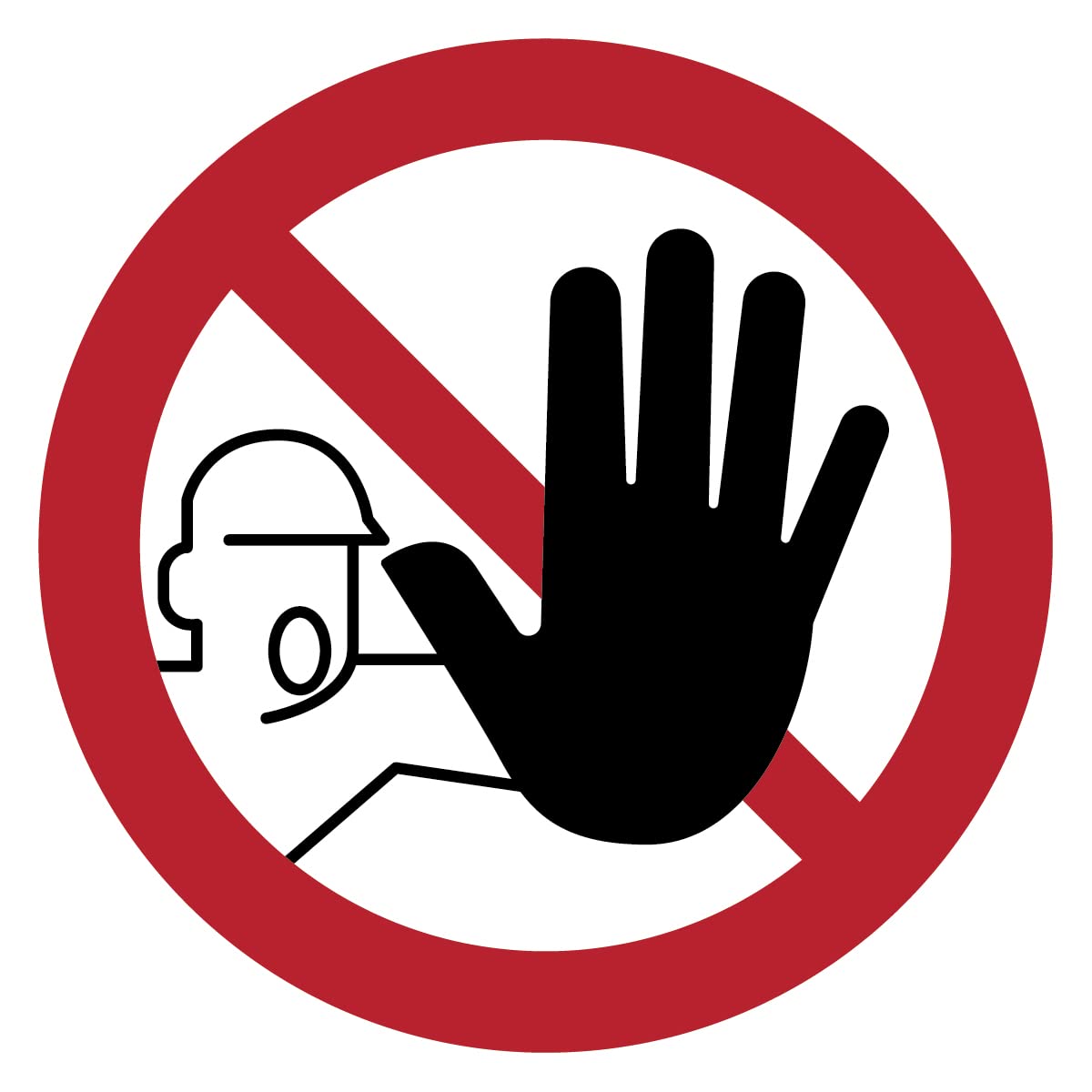 Autocollant Signalétique Rond 60 cm - Stop Accès Interdit