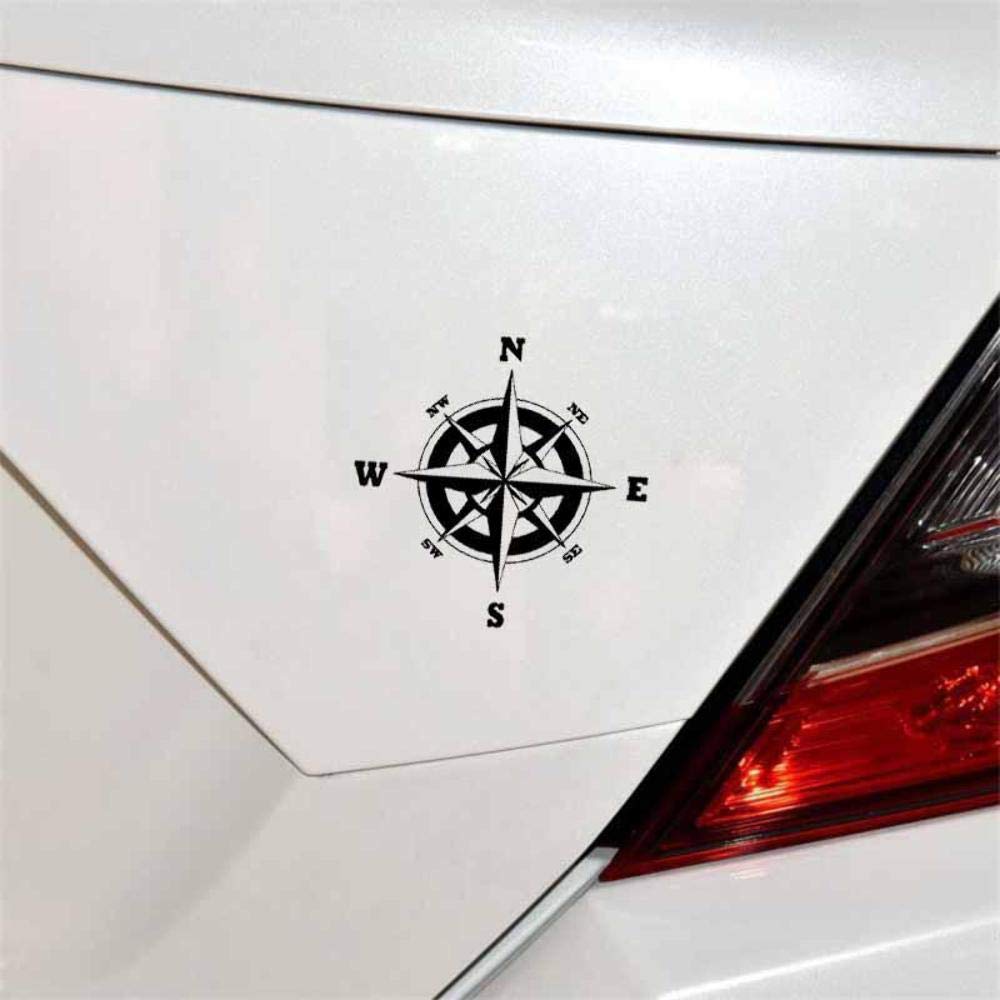 Handmade By Stukk Black Rose Isolated Compass Abstract Fun Window Bumper Vinyl Decal Sticker 16Cm X 16Cm